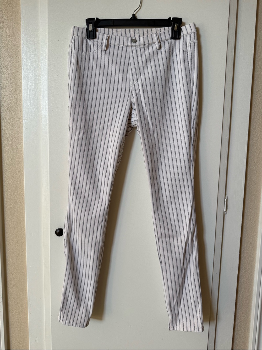 Uniqlo White Pinstripe Chinos